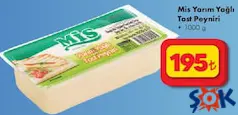MİS YARIM YAĞLI TOST PEYNİRİ 1 KG